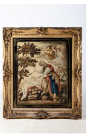 A Victorian framed and glazed tapestry 1