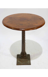 A very unusual 19th century cast iron mahogany topped pub table 1