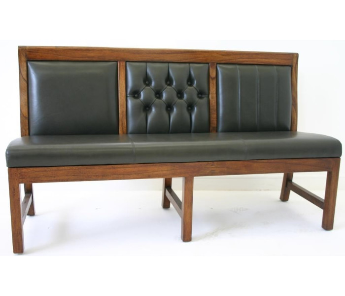 Panel back bench upholstered 3 styles 2