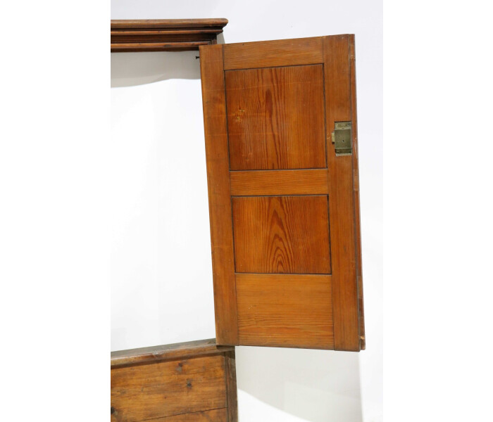 A 19th century gothic pine narrow cupboard 5