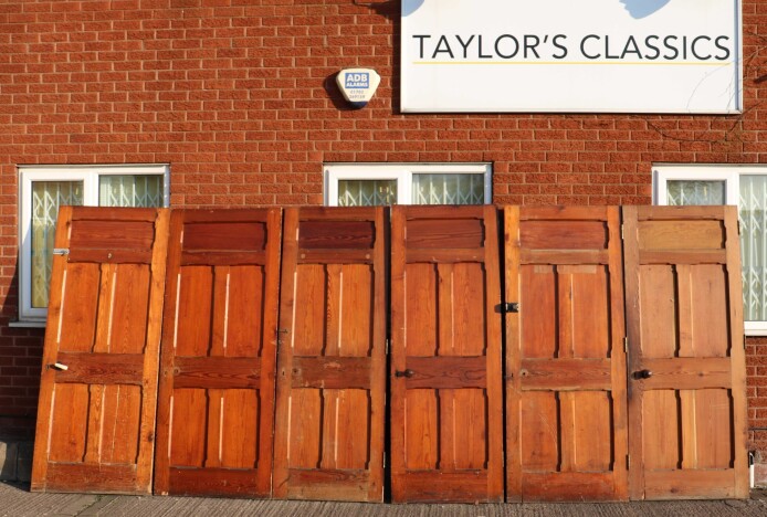 A Good Run of Six Late 19th Century Pitch Pine Panelled Doors 1
