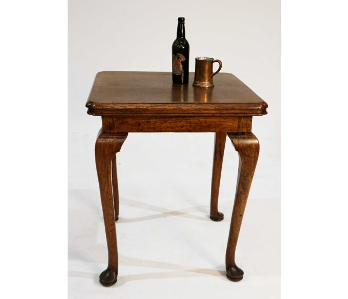 A Small Square Oak Boozing Table Circa 1920s 4