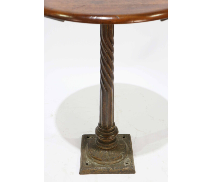 A very unusual 19th century cast iron mahogany topped pub table 3