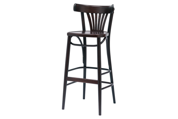 Number 130 Polished Fanback Bentwood High Stool