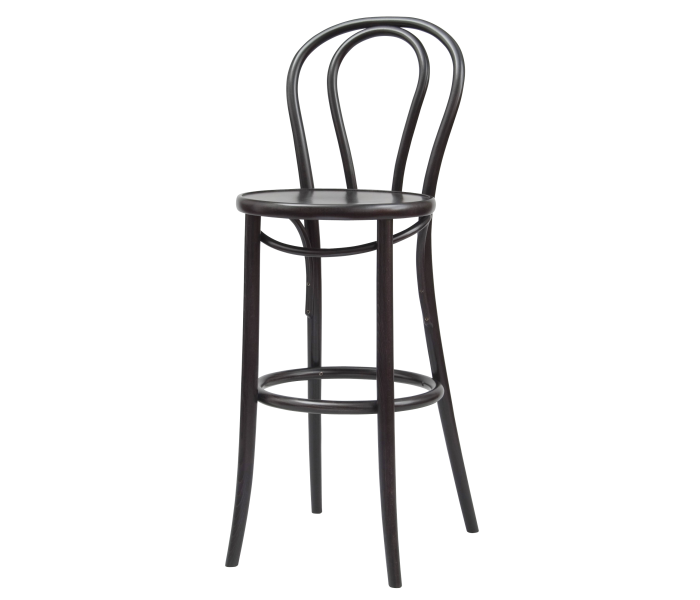 Number 132 Polished Loopback Bentwood High Stool
