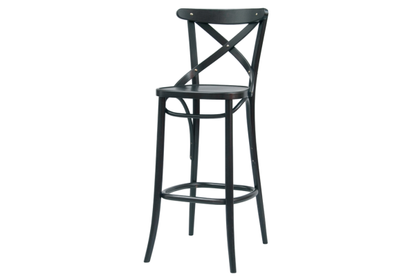 Number 149 Polished Crossback Bentwood High Stool