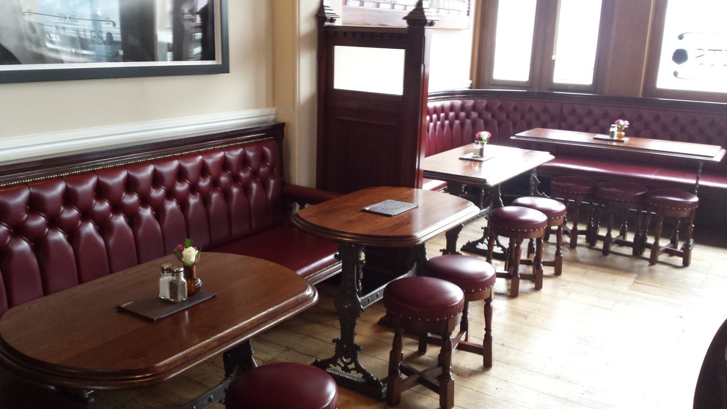 Benches and cast iron tables at The Duchess2
