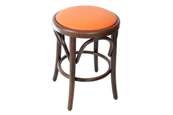Bentwood Bistro Low Stool Upholstered 1