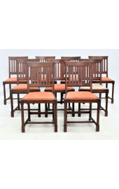 CHA0001 Set of nine mahogany framed dining chairs circa 1905 1