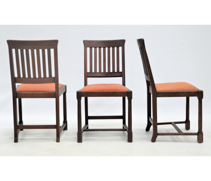 CHA0001 Set of nine mahogany framed dining chairs circa 1905 2