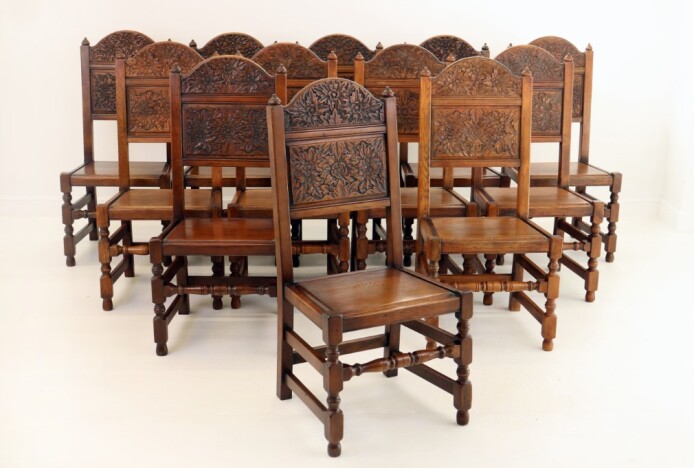 Carved Oak Chairs 1 Medium