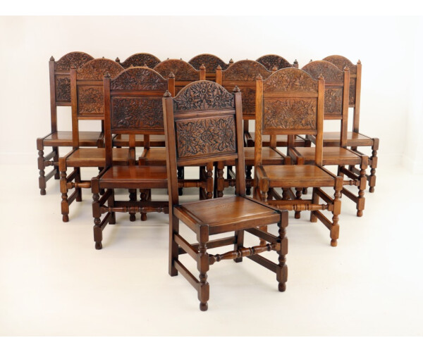 Carved Oak Chairs 1 Medium