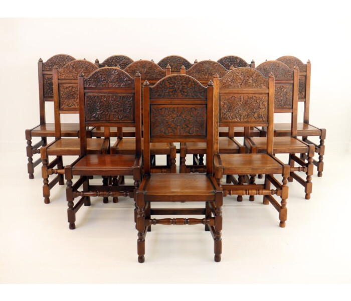 Carved Oak Chairs 2 Medium