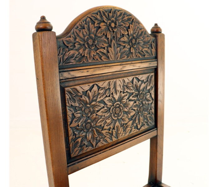 Carved Oak Chairs 5 Medium
