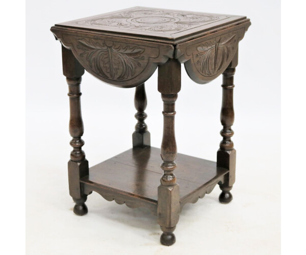 Carved oak table