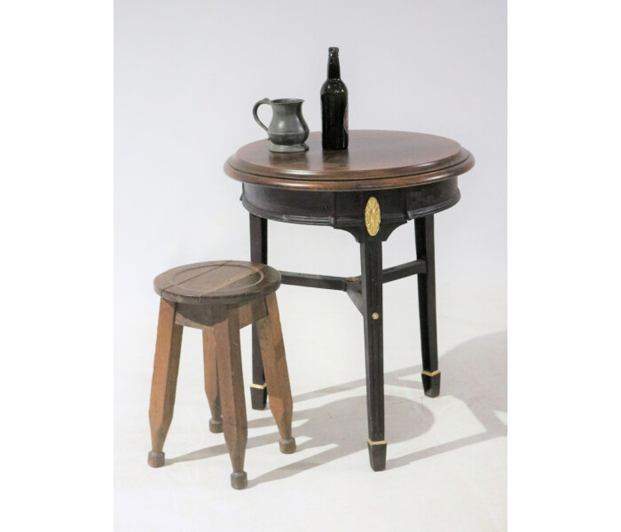 Cast Iron Sheraton Table with solid oak top 5