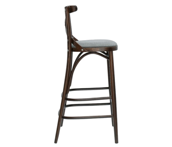 Crossback Bentwood High Stool Upholstered 2