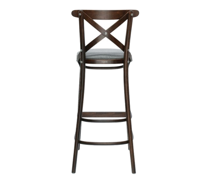 Crossback Bentwood High Stool Upholstered 3