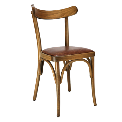 Curved Openback Bentwood Chair Upholstered 1