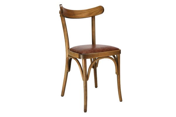 Curved Openback Bentwood Chair Upholstered 1