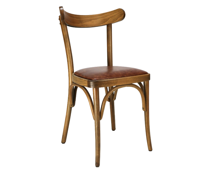 Curved Openback Bentwood Chair Upholstered 1