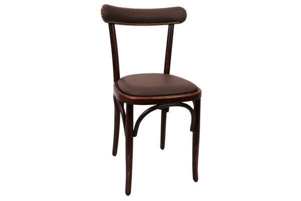 Curved Openback Bentwood Chair Upholstered Seat Back 1