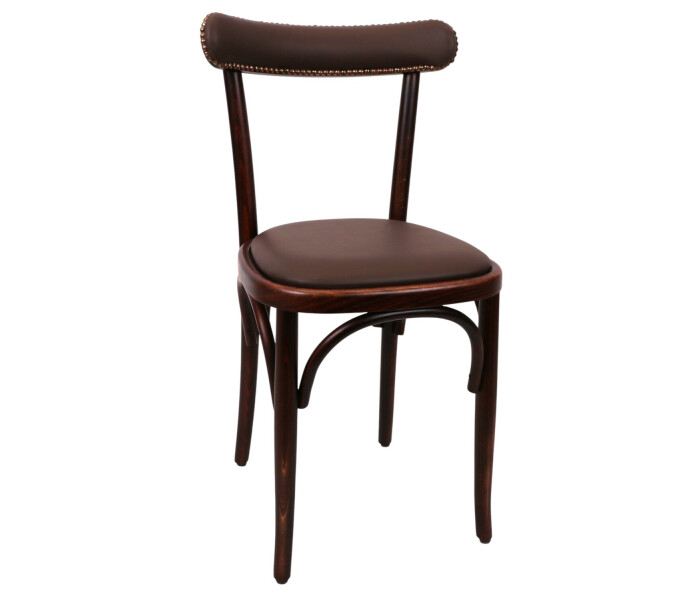 Curved Openback Bentwood Chair Upholstered Seat Back 1