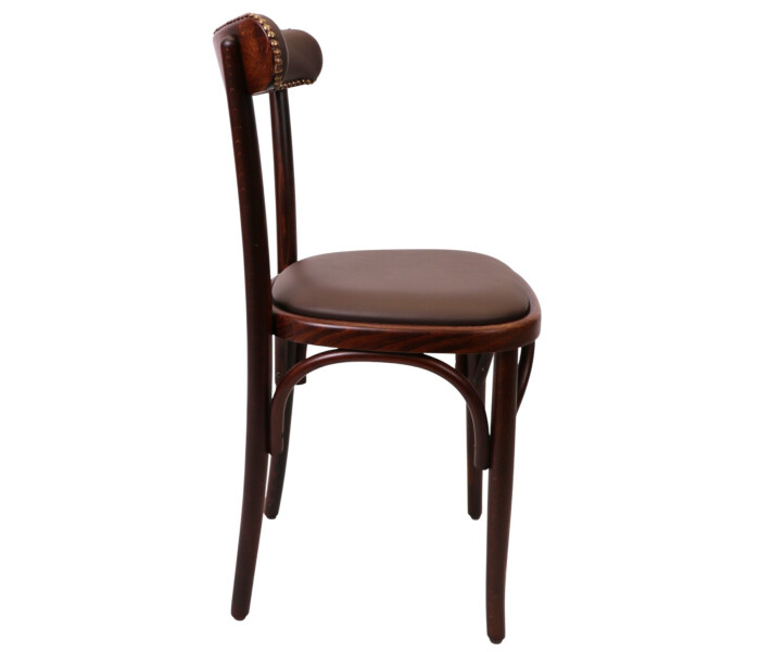 Curved Openback Bentwood Chair Upholstered Seat Back 2