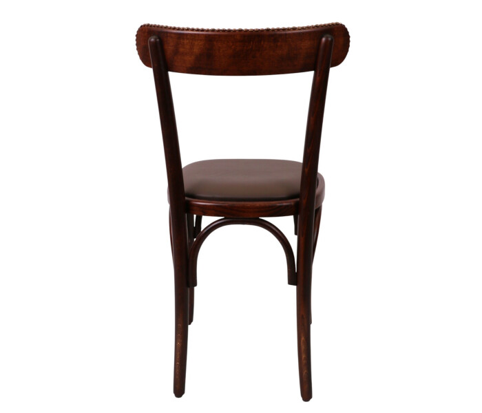 Curved Openback Bentwood Chair Upholstered Seat Back 3