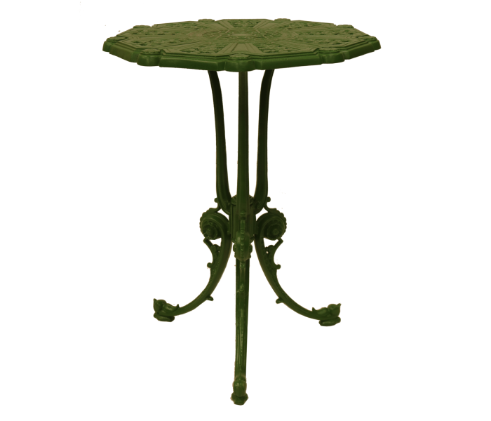 Fern powder coated table green 