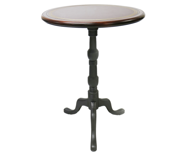 Georgian Tripod Poseur Table with Round Lino Inlay Top 1 Copy