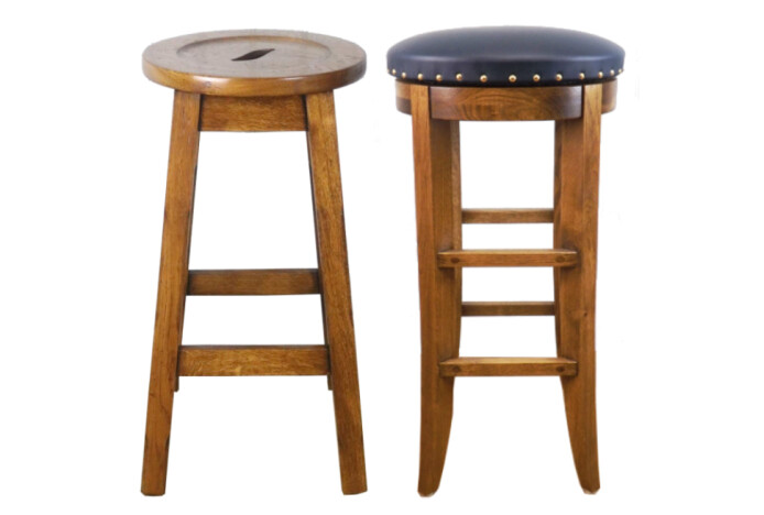 Traditional Wooden Pub Stools, Pub Bar Stools With Arms