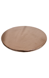 Round Plain Copper Table Top - Hand Beaten