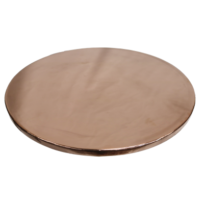 Round Plain Copper Table Top - Hand Beaten