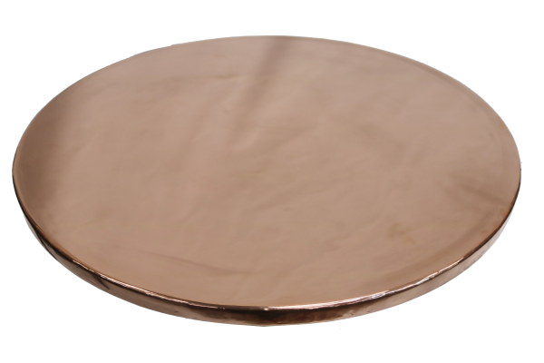 Round Plain Copper Table Top - Hand Beaten