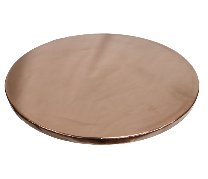 Round Plain Copper Table Top - Hand Beaten