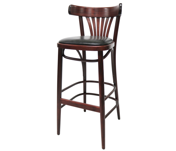 Number 130 Upholstered Fanback High Stool