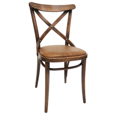 Number 150 Upholstered Crossback Bentwood Chair
