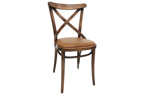 Number 150 Upholstered Crossback Bentwood Chair