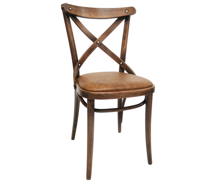 Number 150 Upholstered Crossback Bentwood Chair