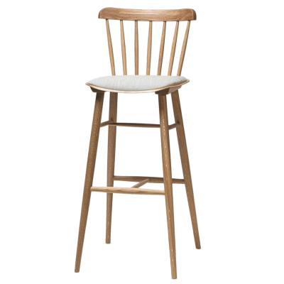 Ironica Upholstered Bentwood High Stool 