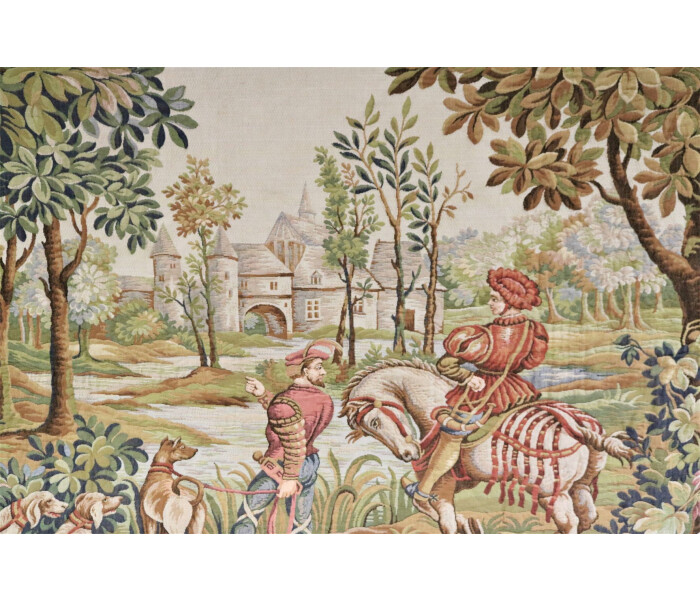 Large French Tapestry Hunting Scene 2