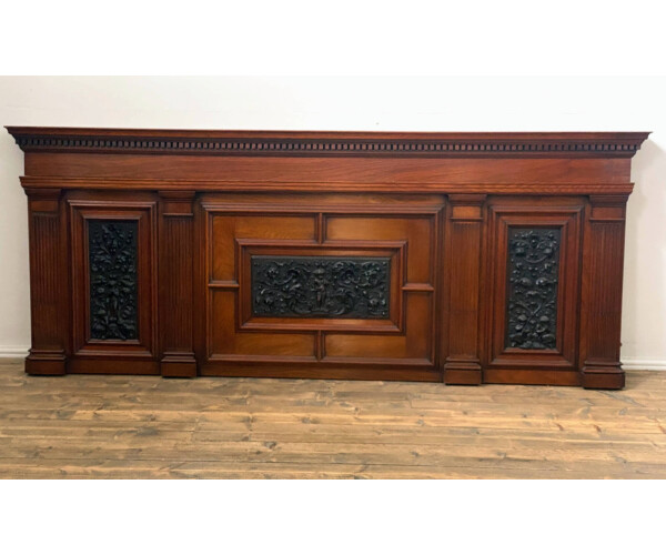 Late 19th Century Solid Walnut Architectural Panel 1