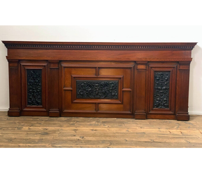 Late 19th Century Solid Walnut Architectural Panel 1