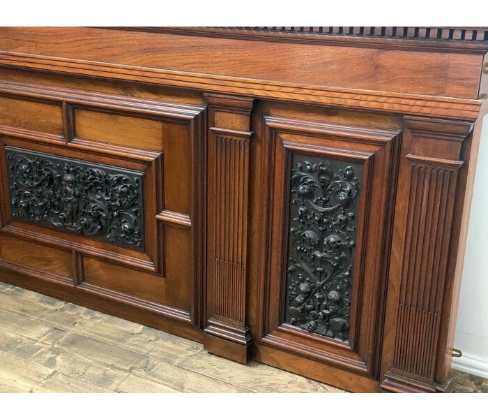 Late 19th Century Solid Walnut Architectural Panel 4