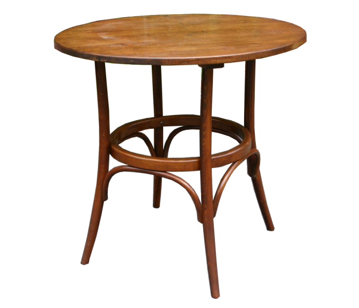 Number 252 Bentwood table with 800 dia oak top