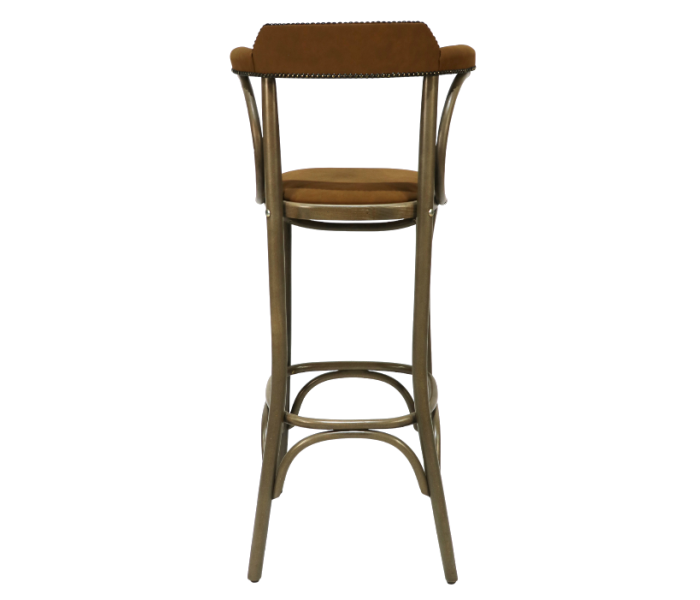 Openback Bentwood High Stool Fully Upholstered 3