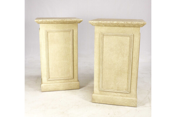 Pair of faux marble plinths 1