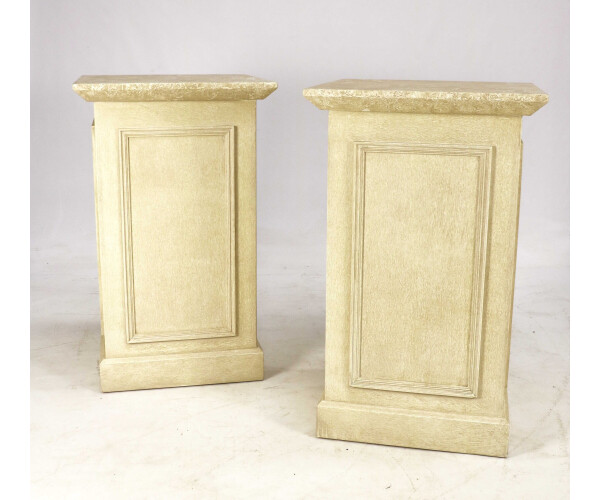 Pair of faux marble plinths 1
