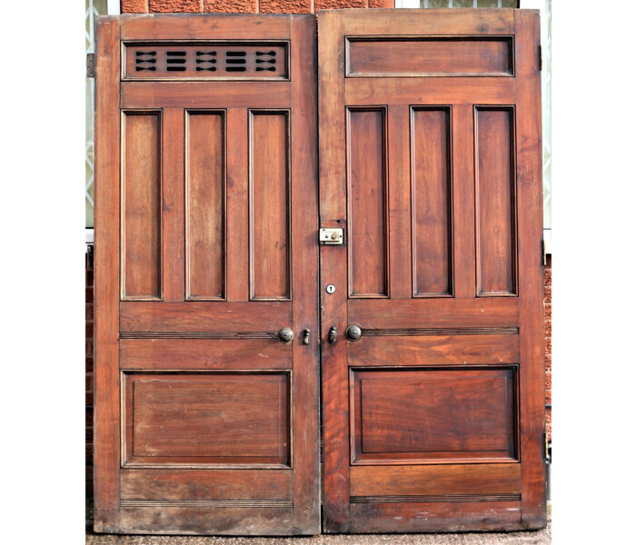 Pair of large solid Mahogany doors 1